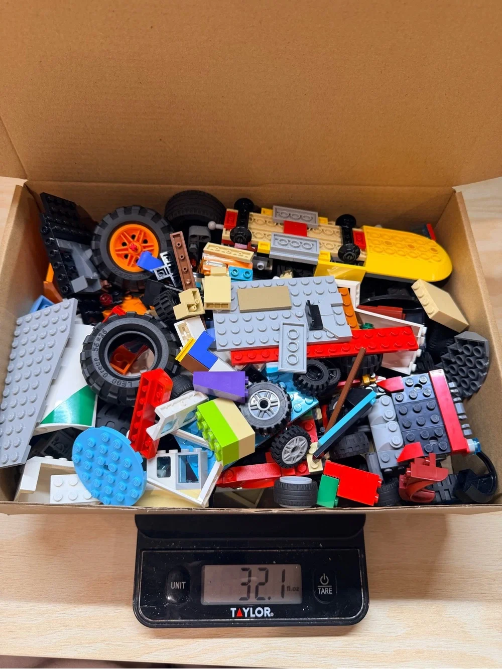 LEGO Bulk Lot Genuine LEGO Parts Bricks Wheels Tires Boat Pieces 2 lbs 32.1 oz